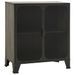 Armoire de rangement Gris 72x36x82 cm Métal et MDF - Photo n°2