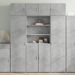 Armoire de rangement gris béton 80x42,5x225cm bois d'ingénierie - Photo n°1