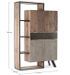 Armoire de rangement industrielle 4 portes 2 tiroirs bois de manguier recyclé et acier noir Kramer 118 cm - Photo n°12