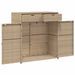 Armoire de rangement jardin beige 105x55x113 cm résine tressée - Photo n°6