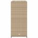 Armoire de rangement jardin beige 105x55x113 cm résine tressée - Photo n°8