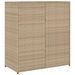 Armoire de rangement jardin beige 105x55x113 cm résine tressée - Photo n°9