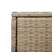 Armoire de rangement jardin beige 105x55x113 cm résine tressée - Photo n°11