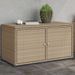 Armoire de rangement jardin beige 110x55x60,5 cm résine tressée - Photo n°1