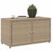 Armoire de rangement jardin beige 110x55x60,5 cm résine tressée - Photo n°4