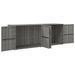 Armoire de rangement jardin Gris 198x55,5x80 cm Résine tressée - Photo n°3