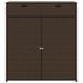 Armoire de rangement jardin marron 105x55x113 cm résine tressée - Photo n°7