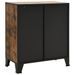 Armoire de rangement Marron rustique 72x36x82 cm Métal et MDF 2 - Photo n°5