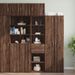 Armoire de rangement mince chêne marron 45x42,5x225 cm - Photo n°1
