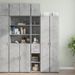 Armoire de rangement mince gris béton 30x42,5x225 cm - Photo n°1