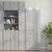 Armoire de rangement mince gris béton 30x42,5x225 cm - Photo n°1