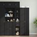 Armoire de rangement mince noir 30x42,5x225cm bois d'ingénierie - Photo n°1