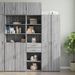 Armoire de rangement mince sonoma gris 50x42,5x225 cm - Photo n°1