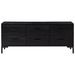 Armoire de rangement Noir 110x30x45 cm Bois de pin massif - Photo n°3