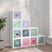 Armoire de rangement pour enfants avec 10 cubes Blanc PP - Photo n°2