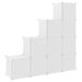 Armoire de rangement pour enfants avec 10 cubes Blanc PP - Photo n°5