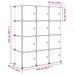 Armoire de rangement pour enfants avec 12 cubes Bleu PP - Photo n°8