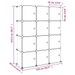 Armoire de rangement pour enfants avec 12 cubes Vert PP - Photo n°8