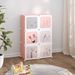 Armoire de rangement pour enfants avec 6 cubes Rose PP - Photo n°2