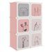 Armoire de rangement pour enfants avec 6 cubes Rose PP - Photo n°1