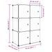 Armoire de rangement pour enfants avec 6 cubes Rose PP - Photo n°8