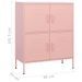 Armoire de rangement Rose 80x35x101,5 cm Acier - Photo n°9