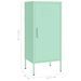 Armoire de rangement Vert menthe 42,5x35x101,5 cm Acier - Photo n°8