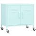 Armoire de rangement Vert menthe 60x35x49 cm Acier - Photo n°2