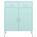 Armoire de rangement Vert menthe 80x35x101,5 cm Acier 4 - Photo n°2