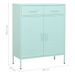 Armoire de rangement Vert menthe 80x35x101,5 cm Acier 4 - Photo n°10