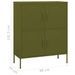 Armoire de rangement Vert olive 80x35x101,5 cm Acier 3 - Photo n°9