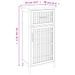 Armoire de salle de bain 42x29x82 cm Bois massif de noyer - Photo n°7