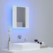 Armoire de salle de bain à miroir à LED Blanc 40x12x45 cm - Photo n°4