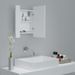 Armoire de salle de bain à miroir à LED Blanc 40x12x45 cm - Photo n°7