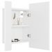 Armoire de salle de bain à miroir à LED Blanc 40x12x45 cm - Photo n°1