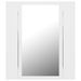 Armoire de salle de bain à miroir à LED Blanc 40x12x45 cm - Photo n°9