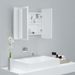 Armoire de salle de bain à miroir à LED Blanc 60x12x45 cm - Photo n°7