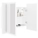 Armoire de salle de bain à miroir à LED Blanc 60x12x45 cm - Photo n°1