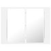 Armoire de salle de bain à miroir à LED Blanc 60x12x45 cm - Photo n°9