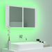 Armoire de salle de bain à miroir à LED Blanc 80x12x45 cm - Photo n°5
