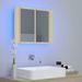 Armoire de salle de bain à miroir à LED Chêne sonoma 60x12x45cm - Photo n°4