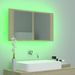 Armoire de salle de bain à miroir à LED Chêne sonoma 80x12x45cm - Photo n°5
