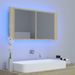 Armoire de salle de bain à miroir à LED Chêne sonoma 90x12x45cm - Photo n°3