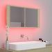 Armoire de salle de bain à miroir à LED Chêne sonoma 90x12x45cm - Photo n°4