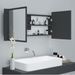 Armoire de salle de bain à miroir à LED Gris 100x12x45 cm - Photo n°4