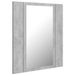 Armoire de salle de bain à miroir à LED Gris béton 40x12x45 cm - Photo n°8