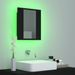 Armoire de salle de bain à miroir à LED Noir 40x12x45 cm - Photo n°5