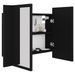 Armoire de salle de bain à miroir à LED Noir 60x12x45 cm - Photo n°1