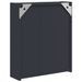 Armoire de salle de bain à miroir avec LED gris 45x13x52 cm - Photo n°8