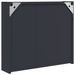 Armoire de salle de bain à miroir avec LED gris 60x13x52 cm - Photo n°8